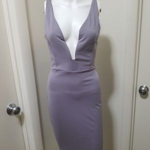Deep vneck dress